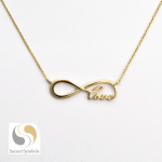 Naszyjnik złoty Infinity Love - nieskończoność