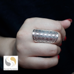 Srebrny pierścień Kwiatu Życia