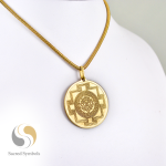 Srebrny wisior Shri Yantra pozłacany